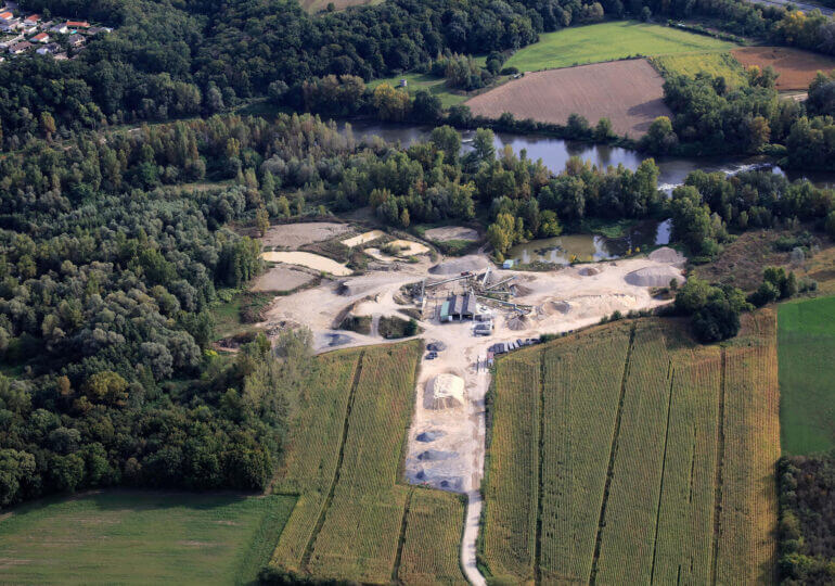 Carrière d'alluvionnaire à Veauchette